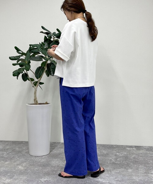 fredy emue（フレディエミュ）の「ドット刺繍イージーパンツ（その他パンツ・レディース・ブラック系その他/ブルー系その他・38）」の6枚目の写真