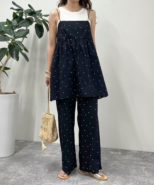 fredy emue（フレディエミュ）の「ドット刺繍イージーパンツ（その他パンツ・レディース・ブラック系その他/ブルー系その他・38）」の12枚目の写真