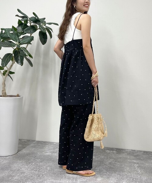 fredy emue（フレディエミュ）の「ドット刺繍イージーパンツ（その他パンツ・レディース・ブラック系その他/ブルー系その他・38）」の15枚目の写真