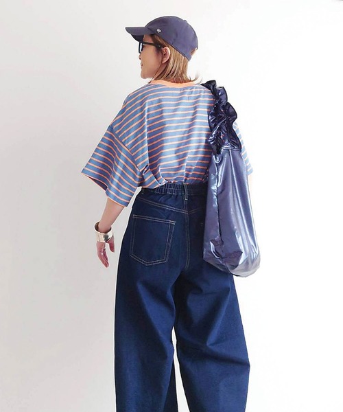 CORNERS(コーナーズ)の「CORNERS by yui カラーボーダー半袖トップス(Tシャツ/カットソー・レディース・ピンク/ネイビー/カーキ/ブルー・M)」の17枚目の写真