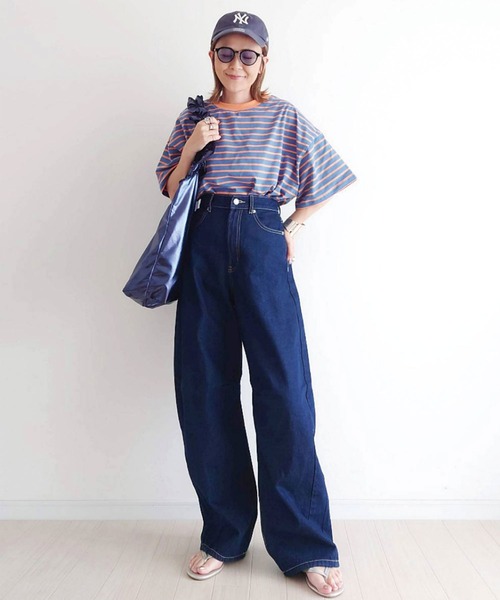 トップス YUI CORNERS by yui カラーボーダー半袖トップス（Tシャツ
