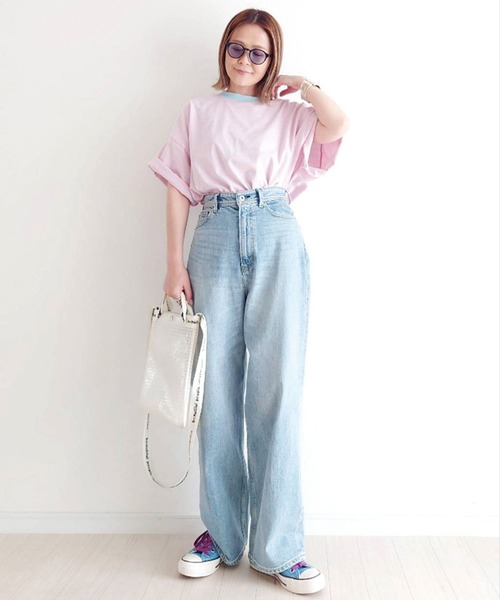 トップス YUI CORNERS by yui カラーボーダー半袖トップス（Tシャツ