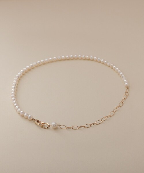 K10パール PCチェーンセパレート ネックレス大（ネックレス）｜COCOSHNIK（ココシュニック）