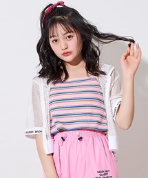 by LOVEiT | パッドつきマルチボーダーテレコキャミ(キャミソール)