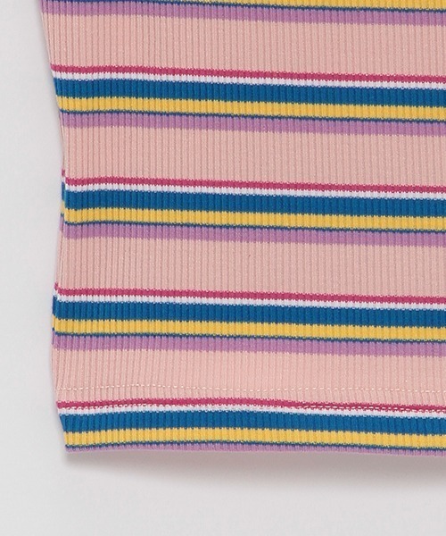 by LOVEiT（バイラビット）の「パッドつきマルチボーダーテレコキャミ（キャミソール・キッズ・グリーン/ブルー/ピンク・120cm/140cm/150cm/130cm/160cm）」の15枚目の写真