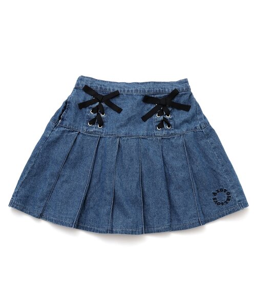 algy（アルジー）の「レースアッププリーツスカート（スカート・キッズ・インディゴブルー/ミント/グレー・XX-SMALL/X-SMALL/MEDIUM/SMALL）」の5枚目の写真