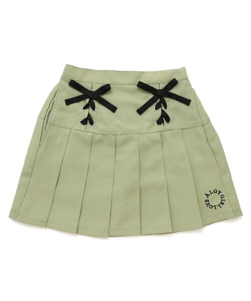 algy（アルジー）の「レースアッププリーツスカート（スカート・キッズ・インディゴブルー/ミント/グレー・XX-SMALL/X-SMALL/MEDIUM/SMALL）」の10枚目の写真