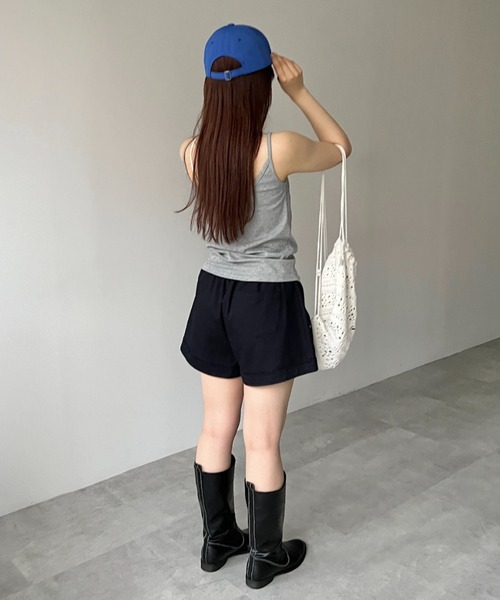 GIUNON（ジウノン）の「backless shirring camisole / バックレスシャーリングキャミソール（キャミソール・レディース・アイボリー/グレー/ネイビー・FREE）」の8枚目の写真