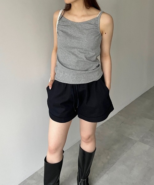 GIUNON（ジウノン）の「backless shirring camisole / バックレスシャーリングキャミソール（キャミソール・レディース・アイボリー/グレー/ネイビー・FREE）」の10枚目の写真