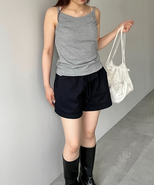 GIUNON（ジウノン）の「backless shirring camisole / バックレスシャーリングキャミソール（キャミソール・レディース・アイボリー/グレー/ネイビー・FREE）」の14枚目の写真