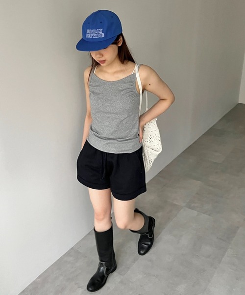 GIUNON（ジウノン）の「backless shirring camisole / バックレスシャーリングキャミソール（キャミソール・レディース・アイボリー/グレー/ネイビー・FREE）」の12枚目の写真