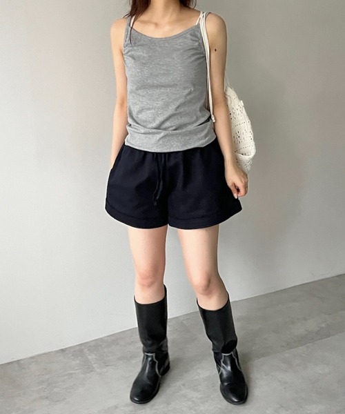 GIUNON（ジウノン）の「backless shirring camisole / バックレスシャーリングキャミソール（キャミソール・レディース・アイボリー/グレー/ネイビー・FREE）」の9枚目の写真