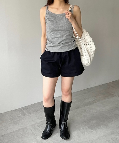 GIUNON（ジウノン）の「backless shirring camisole / バックレスシャーリングキャミソール（キャミソール・レディース・アイボリー/グレー/ネイビー・FREE）」の13枚目の写真