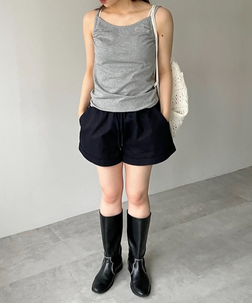 GIUNON（ジウノン）の「backless shirring camisole / バックレスシャーリングキャミソール（キャミソール・レディース・アイボリー/グレー/ネイビー・FREE）」の17枚目の写真