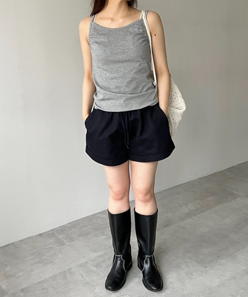 GIUNON（ジウノン）の「backless shirring camisole / バックレスシャーリングキャミソール（キャミソール・レディース・アイボリー/グレー/ネイビー・FREE）」の18枚目の写真