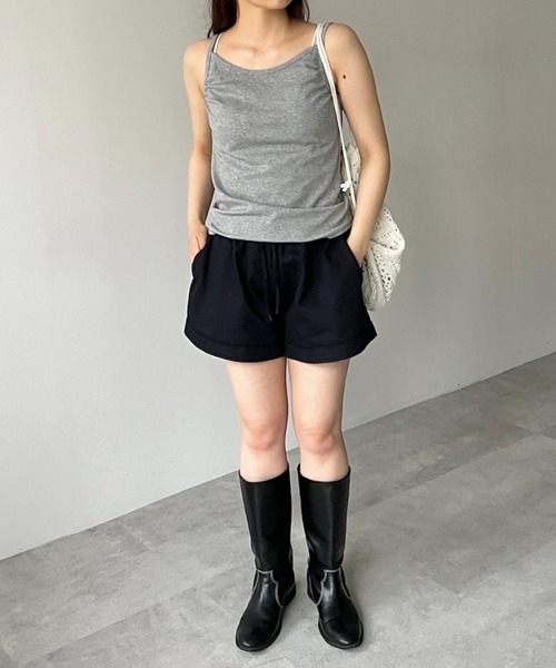 GIUNON（ジウノン）の「backless shirring camisole / バックレスシャーリングキャミソール（キャミソール・レディース・アイボリー/グレー/ネイビー・FREE）」の11枚目の写真