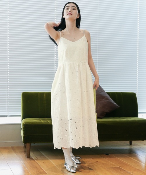 3.3 Field Trip （3.3フィールドトリップ）の「3.3 Field Trip／レースパンチングワンピース（ワンピース・レディース・アイボリー・FREE）」の3枚目の写真