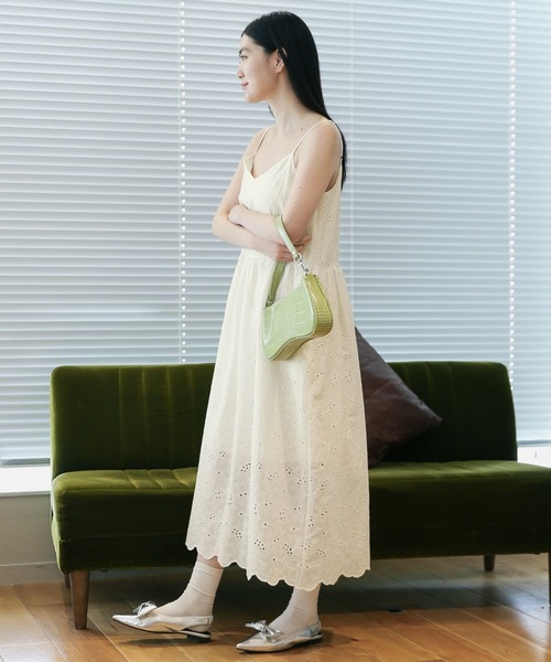 3.3 Field Trip （3.3フィールドトリップ）の「3.3 Field Trip／レースパンチングワンピース（ワンピース・レディース・アイボリー・FREE）」の4枚目の写真