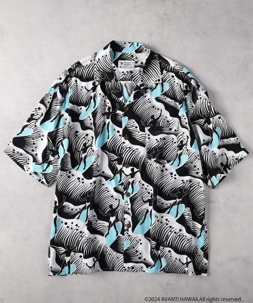 Avanti（アヴァンティ）の「アロハシャツ（シャツ/ブラウス・メンズ・ブラック×ブルー/イエロー/ネイビー・M/L/XL）」の16枚目の写真