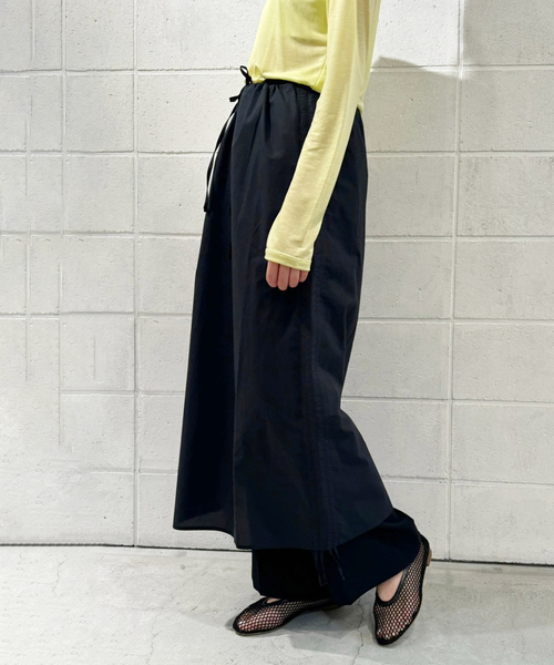 baserange スカート BASERANGE（ベースレンジ） ロングスカート BRIG SKIRT SKBR RIB 000
