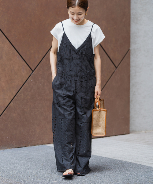 IENA（イエナ）の「《追加3》レースオールインワン（つなぎ/オールインワン・レディース・ブラック/ブラウン・38/36）」の9枚目の写真