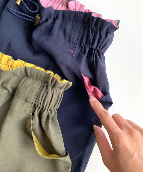 Q（キュー）の「カーゴワイドパンツ（カーゴパンツ・レディース・カーキ/ネイビー・MEDIUM）」の11枚目の写真