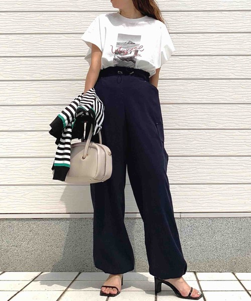 Q（キュー）の「カーゴワイドパンツ（カーゴパンツ・レディース・カーキ/ネイビー・MEDIUM）」の12枚目の写真