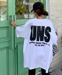 Dalfwin（ダールフィン）の「韓国ファッション UNSビッグロゴ半袖Tシャツ（Tシャツ/カットソー）」
