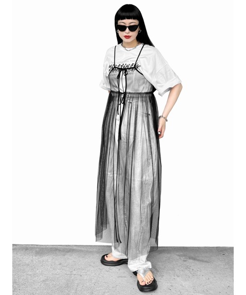 LVEU.（ラブユ.）の「【LVEU.】フラットトングサンダル(Ai select) / シューズ 靴 サンダル トング 厚底 スクエアトゥ カジュアル 合成皮革 合皮 ブラック シルバー（サンダル・レディース・ブラック/シルバー・L/M/S）」の6枚目の写真