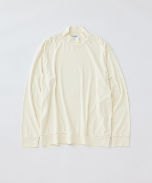 【セール】コットン天竺 スムース モックネック ロンTEE / ロングシーズン着用可能 / ユニセックス（Tシャツ/カットソー）｜ADAM ET ROPE'（アダムエロペ）