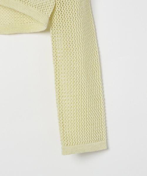 GLOBAL WORK(グローバルワーク)の「メッシュニットカーディガン/AND YUA ANY/115774(カーディガン/ボレロ・キッズ・ライトイエロー/ブラック・FREE)」の8枚目の写真