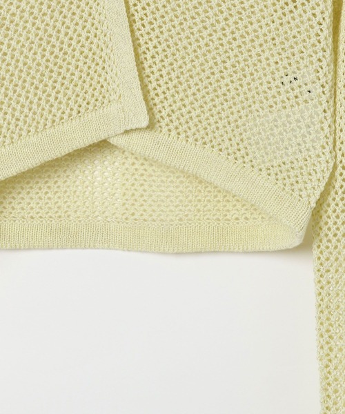 GLOBAL WORK(グローバルワーク)の「メッシュニットカーディガン/AND YUA ANY/115774(カーディガン/ボレロ・キッズ・ライトイエロー/ブラック・FREE)」の7枚目の写真