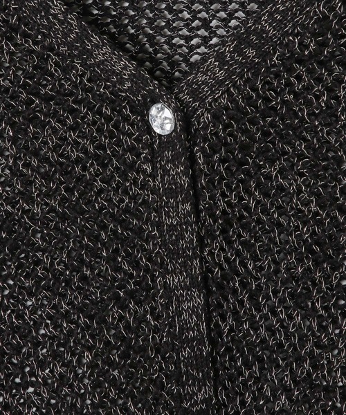 GLOBAL WORK(グローバルワーク)の「メッシュニットカーディガン/AND YUA ANY/115774(カーディガン/ボレロ・キッズ・ライトイエロー/ブラック・FREE)」の3枚目の写真