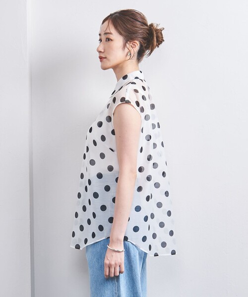 【新品タグ付】オーガンジープリーツ 二ット UNITED ARROWS UNITED ARROWS（ユナイテッドアローズ）の「オーガンジー プリント