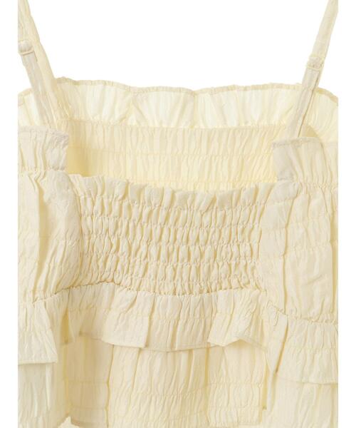 Green　Parks（グリーンパークス）の「シャーリングキャミビスチェ（キャミソール・レディース・ブラック/ホワイト系その他2・FREE）」の17枚目の写真