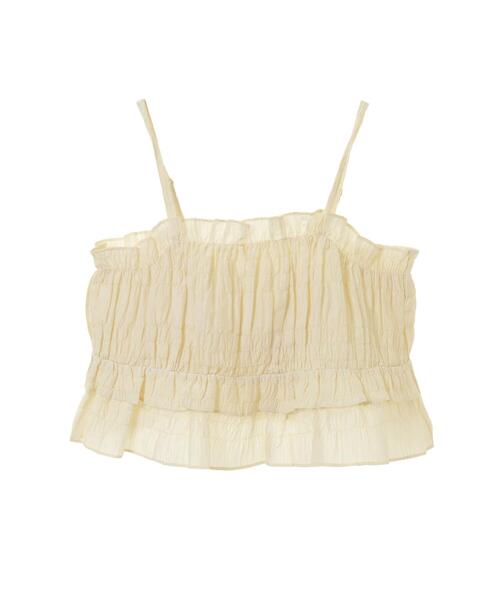 Green　Parks（グリーンパークス）の「シャーリングキャミビスチェ（キャミソール・レディース・ブラック/ホワイト系その他2・FREE）」の20枚目の写真