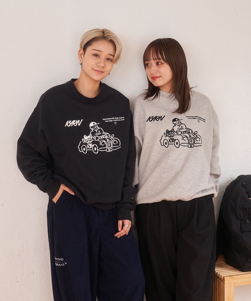kaoyorinakami(カオヨリナカミ)の「drive sweat / ドライブスウェット(スウェット・メンズ・グレー/ブラック・X-SMALL/X-LARGE/LARGE/MEDIUM/SMALL)」の16枚目の写真