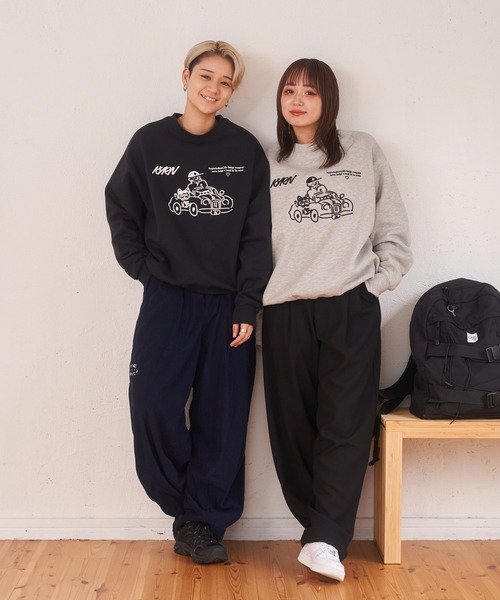 kaoyorinakami(カオヨリナカミ)の「drive sweat / ドライブスウェット(スウェット・メンズ・グレー/ブラック・X-SMALL/X-LARGE/LARGE/MEDIUM/SMALL)」の17枚目の写真