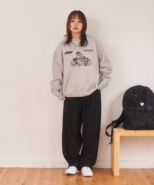 kaoyorinakami(カオヨリナカミ)の「drive sweat / ドライブスウェット(スウェット・メンズ・グレー/ブラック・X-SMALL/X-LARGE/LARGE/MEDIUM/SMALL)」の14枚目の写真