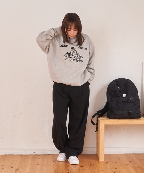 kaoyorinakami(カオヨリナカミ)の「drive sweat / ドライブスウェット(スウェット・メンズ・グレー/ブラック・X-SMALL/X-LARGE/LARGE/MEDIUM/SMALL)」の21枚目の写真