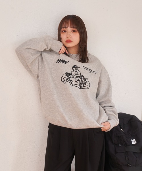 kaoyorinakami(カオヨリナカミ)の「drive sweat / ドライブスウェット(スウェット・メンズ・グレー/ブラック・X-SMALL/X-LARGE/LARGE/MEDIUM/SMALL)」の13枚目の写真