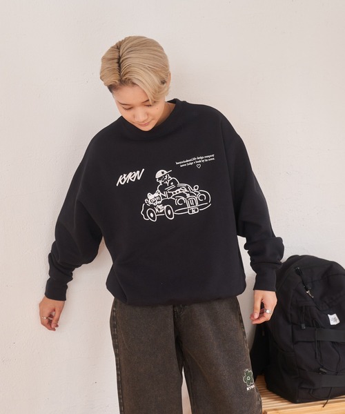 kaoyorinakami(カオヨリナカミ)の「drive sweat / ドライブスウェット(スウェット・メンズ・グレー/ブラック・X-SMALL/X-LARGE/LARGE/MEDIUM/SMALL)」の20枚目の写真