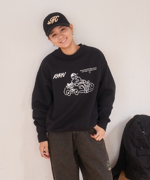 kaoyorinakami(カオヨリナカミ)の「drive sweat / ドライブスウェット(スウェット・メンズ・グレー/ブラック・X-SMALL/X-LARGE/LARGE/MEDIUM/SMALL)」の8枚目の写真