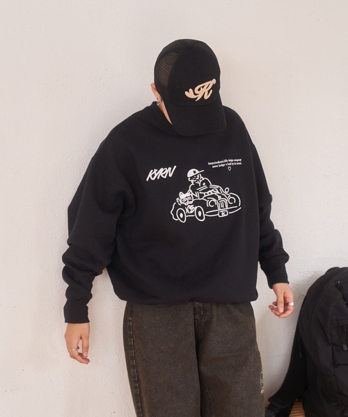kaoyorinakami(カオヨリナカミ)の「drive sweat / ドライブスウェット(スウェット・メンズ・グレー/ブラック・X-SMALL/X-LARGE/LARGE/MEDIUM/SMALL)」の7枚目の写真