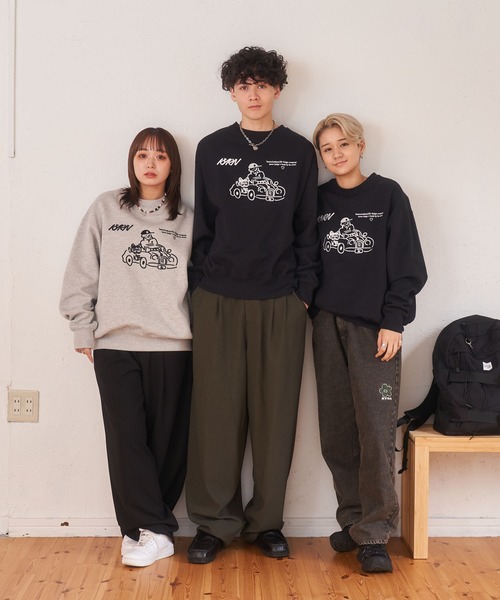 kaoyorinakami(カオヨリナカミ)の「drive sweat / ドライブスウェット(スウェット・メンズ・グレー/ブラック・X-SMALL/X-LARGE/LARGE/MEDIUM/SMALL)」の18枚目の写真