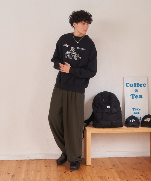 kaoyorinakami(カオヨリナカミ)の「drive sweat / ドライブスウェット(スウェット・メンズ・グレー/ブラック・X-SMALL/X-LARGE/LARGE/MEDIUM/SMALL)」の6枚目の写真