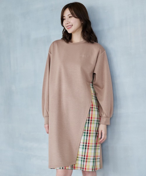 Arnold Palmer(アーノルドパーマー)の「パーマーチェック ドッキング スリット ワンピース(ワンピース・レディース・ベージュ/ネイビー/アイボリー・S/M/L)」の11枚目の写真