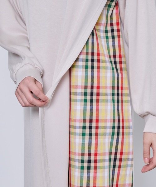 Arnold Palmer(アーノルドパーマー)の「パーマーチェック ドッキング スリット ワンピース(ワンピース・レディース・ベージュ/ネイビー/アイボリー・S/M/L)」の17枚目の写真