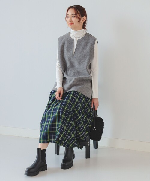 B:MING by BEAMS（ビーミングバイビームス）の「プリーツ ミックス スカート（S～M）（スカート・レディース・その他/グリーン/ブラウン・SMALL/MEDIUM）」の22枚目の写真