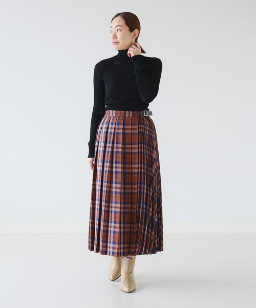 B:MING by BEAMS（ビーミングバイビームス）の「プリーツ ミックス スカート（S～M）（スカート・レディース・その他/グリーン/ブラウン・SMALL/MEDIUM）」の4枚目の写真